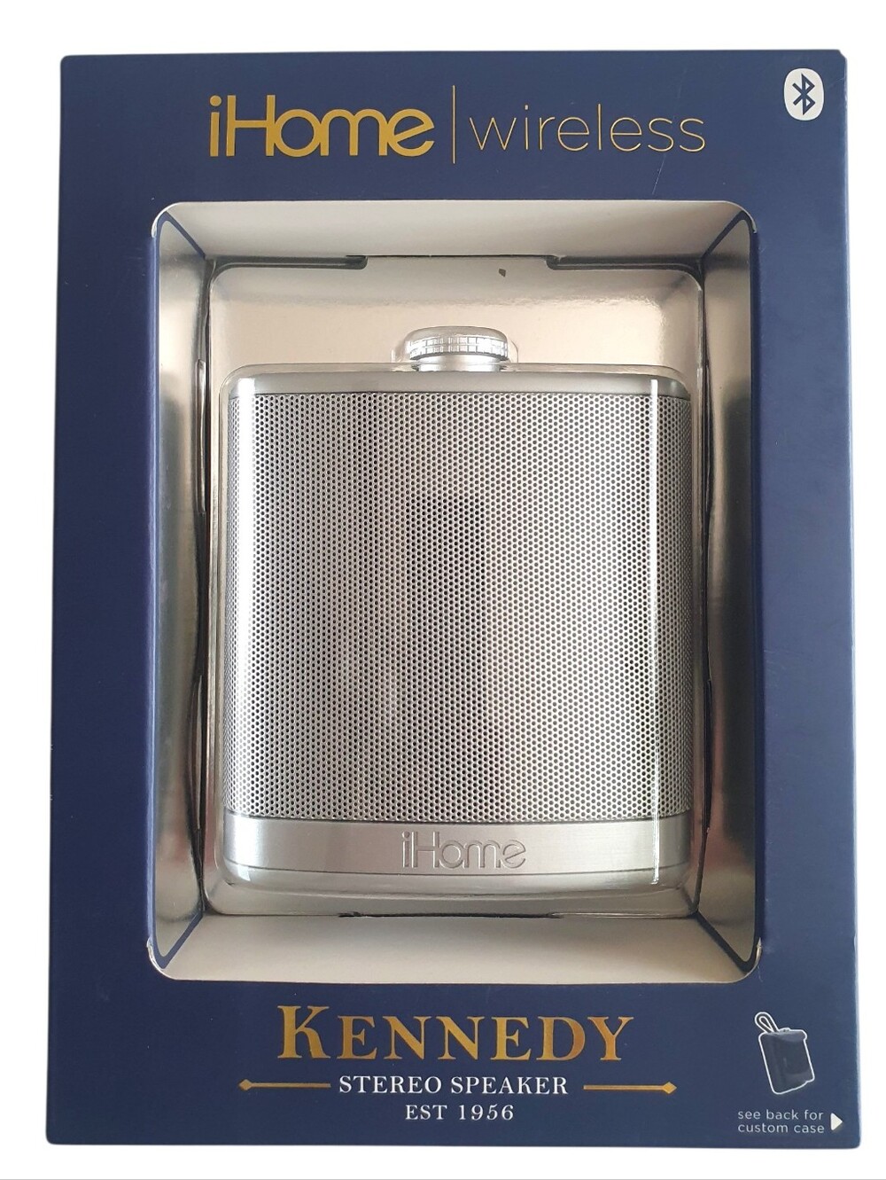 iHome Wireless Kennedy Stereo Speaker Est. 1956 Sound Flask